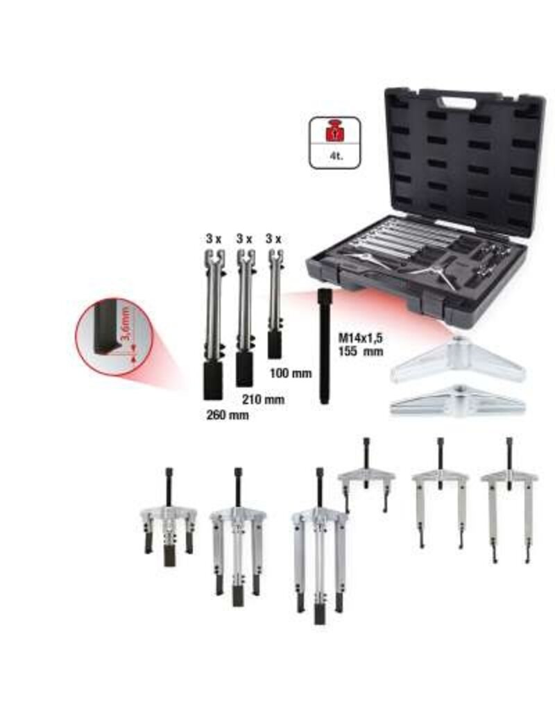 KS TOOLS Universele-trekkerset, 12-dlg - 700.1300