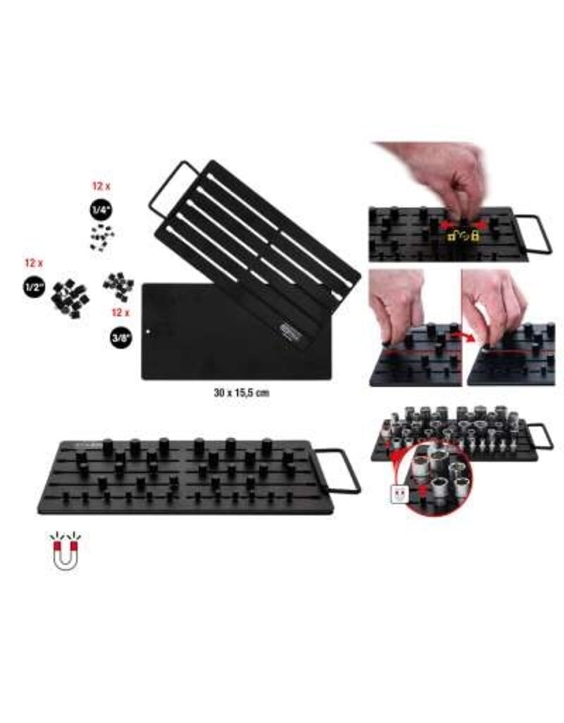 KS TOOLS Magnetisch dopsleutel-opbergsysteem, 38-dlg - 800.0185