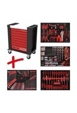 KS TOOLS Performanceplus gereedschapwagenset P10 met 241 gereedschappen voor 4 schuifladen - 810.4241