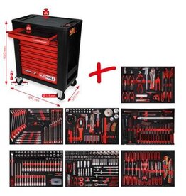 KS TOOLS Performanceplus gereedschapwagenset P15 met 397 gereedschappen voor 7 schuifladen - 815.7397