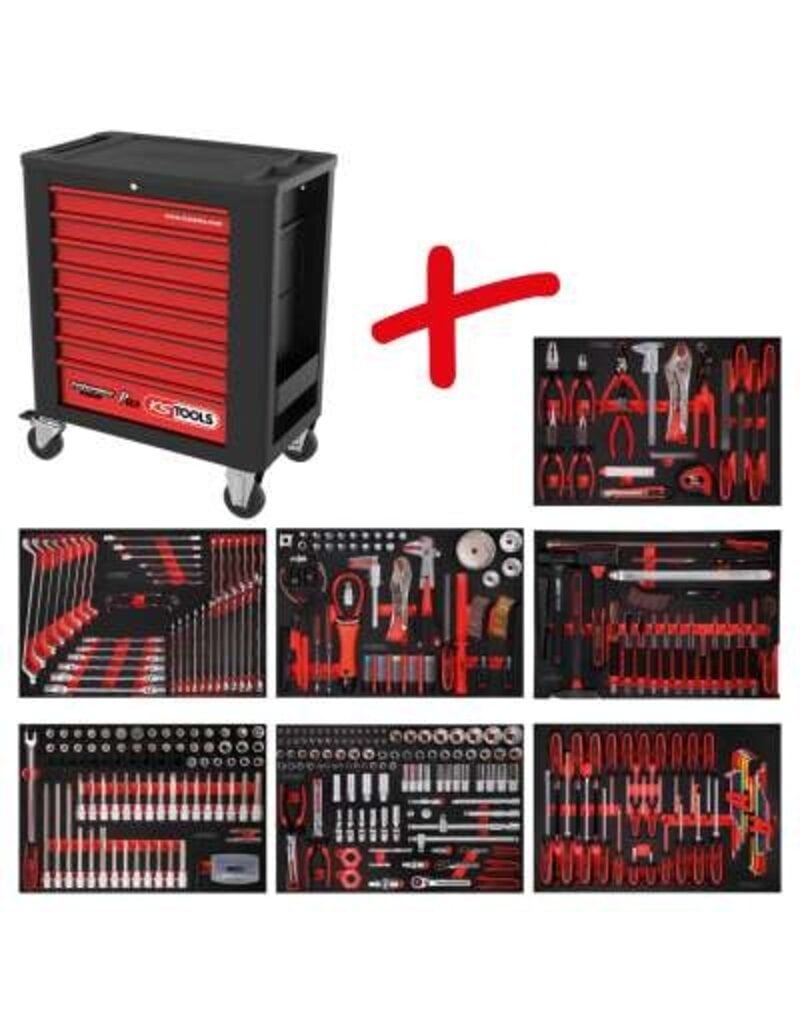 KS TOOLS Performanceplus gereedschapwagenset P15 met 397 gereedschappen voor 7 schuifladen - 815.7397