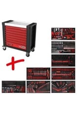 KS TOOLS Performanceplus gereedschapwagenset P25 met 564 gereedschappen voor 8 schuifladen - 825.8564
