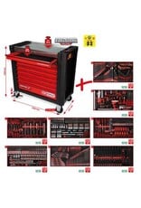 KS TOOLS Performanceplus gereedschapwagenset P25 met 660 gereedschappen voor 8 schuifladen - 825.8660