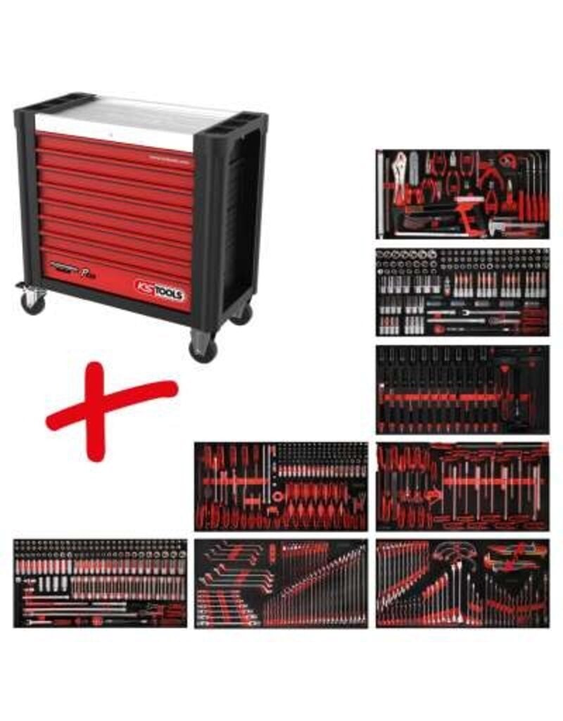 KS TOOLS Performanceplus gereedschapwagenset P25 met 660 gereedschappen voor 8 schuifladen - 825.8660
