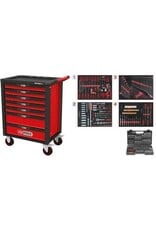 KS TOOLS RACINGline ZWART/ROOD gereedschapswagen met 7 laden en 515 premium gereedschappen - 826.7515