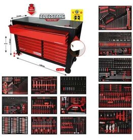 KS TOOLS Performanceplus gereedschapwagenset P45 met 950 gereedschappen voor 13 schuifladen - 845.14950