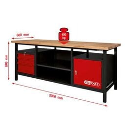 KS TOOLS XXL-werkbank +3 schuifladen+1deur - 865.0201