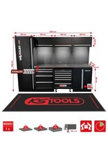 KS TOOLS  werkplaatskastsysteem, RVS-plaat - 866.6000