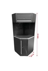 KS TOOLS Werkplaatskastsysteem hoekmodule, RVS-werkblad - 866.6010