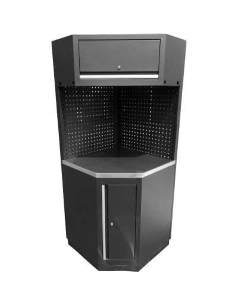 KS TOOLS Werkplaatskastsysteem hoekmodule, RVS-werkblad - 866.6010