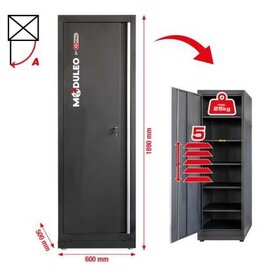 KS TOOLS Werkplaatskastsysteem, staande kast met kabeldoorvoer rechts - 866.6020