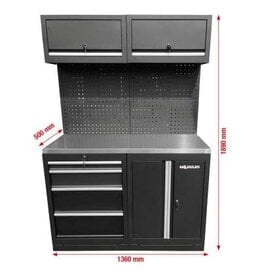 KS TOOLS Werkplaatskastsysteem-uitbreidingsmodule, RVS-werkblad - 866.6030