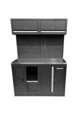 KS TOOLS Werkplaatskastsysteem-uitbreidingsmodule, RVS-werkblad, afvalsysteem met papierrolhouder - 866.6040