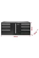 KS TOOLS Werkplaatskastsysteem-uitbreidingsmodule, RVS-werkblad, werkbank - 866.6050