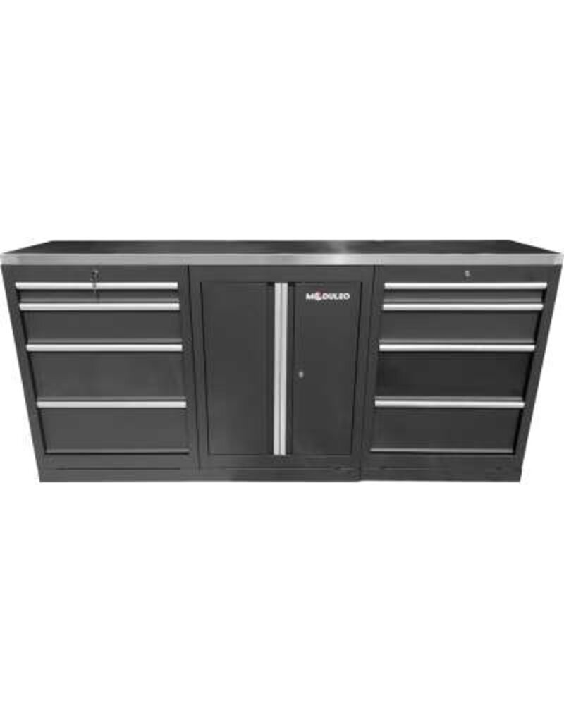 KS TOOLS Werkplaatskastsysteem-uitbreidingsmodule, RVS-werkblad, werkbank - 866.6050