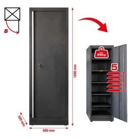 KS TOOLS Werkplaatskastsysteem, staande kast met kabeldoorvoer links - 866.6060