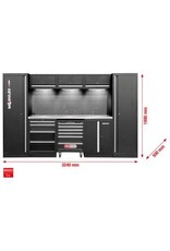 KS TOOLS Werkplaatskastsysteem, recht, 3240 x 500 mm - 866.6205
