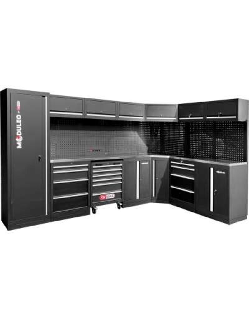 KS TOOLS Werkplaatskastsysteem, L-vorm, 3400 x 2120 mm, variant 1 - 866.6210