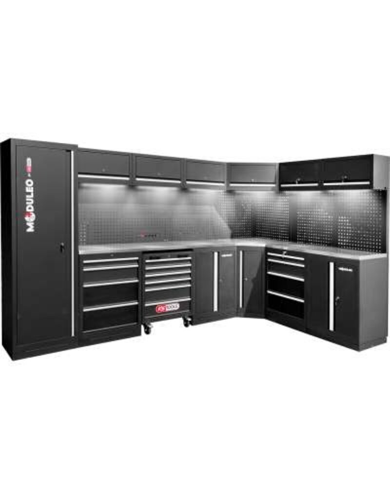 KS TOOLS Werkplaatskastsysteem, L-vorm, 3400 x 2120 mm, variant 1 - 866.6210