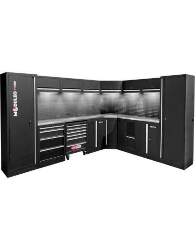 KS TOOLS Werkplaatskastsysteem, L-vorm, 3400 x 2720 mm, variant 1 - 866.6215