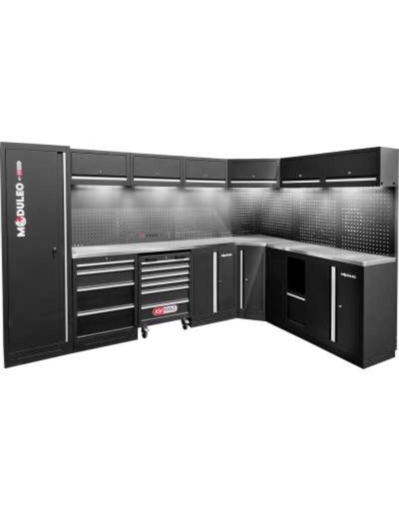 KS TOOLS Werkplaatskastsysteem, L-vorm, 3400 x 2120 mm, variant 2 - 866.6220