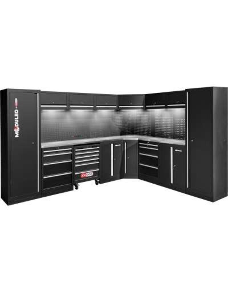 KS TOOLS Werkplaatskastsysteem, L-vorm, 3400 x 2720 mm, variant 2 - 866.6225