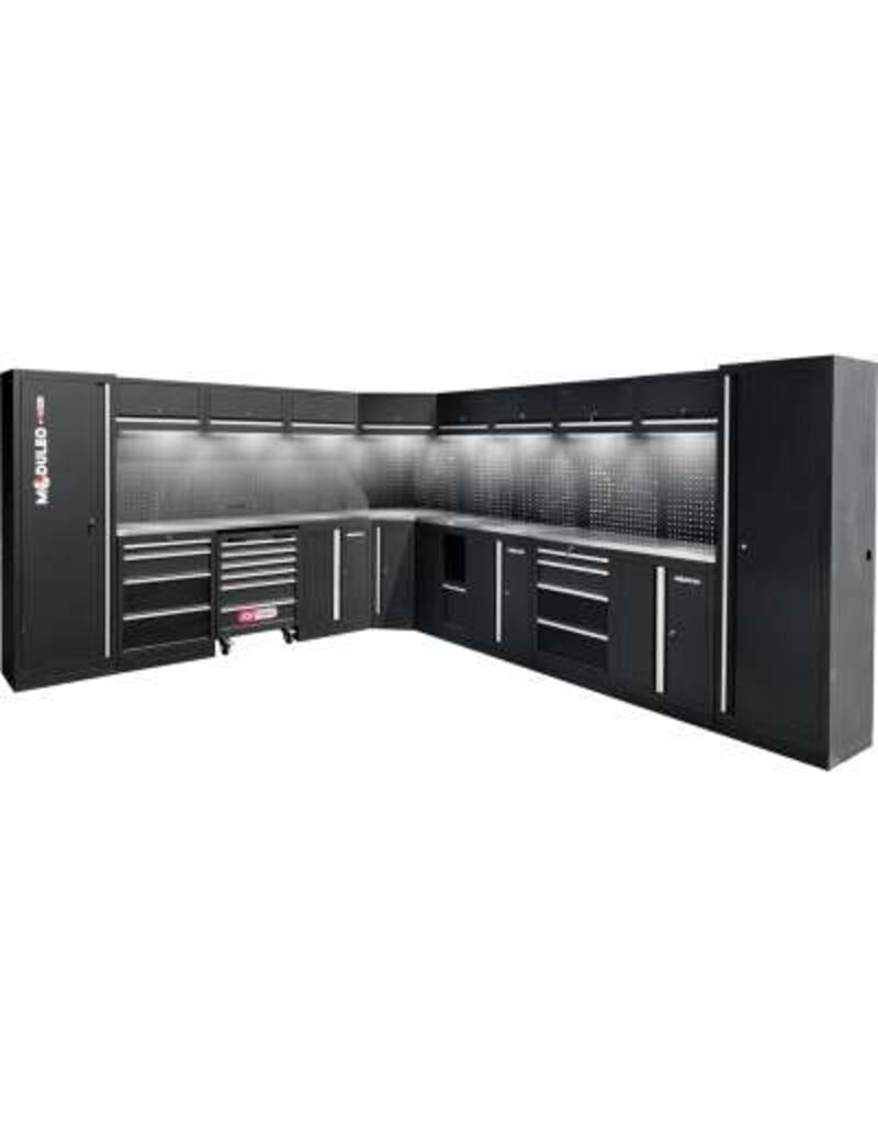 KS TOOLS Werkplaatskastsysteem, L-vorm, 3400 x 4080 mm, variant 1 - 866.6275