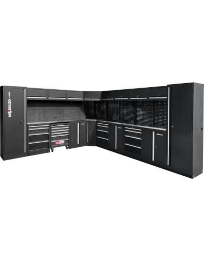 KS TOOLS Werkplaatskastsysteem, L-vorm, 3400 x 4080 mm, variant 2 - 866.6280