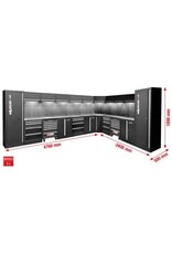 KS TOOLS Werkplaatskastsysteem, L-vorm, 4760 x 3400 mm - 866.6290