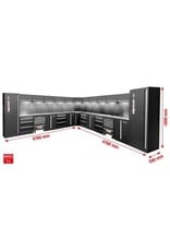 KS TOOLS Werkplaatskastsysteem, L-vorm, 4760 x 4760 mm - 866.6295