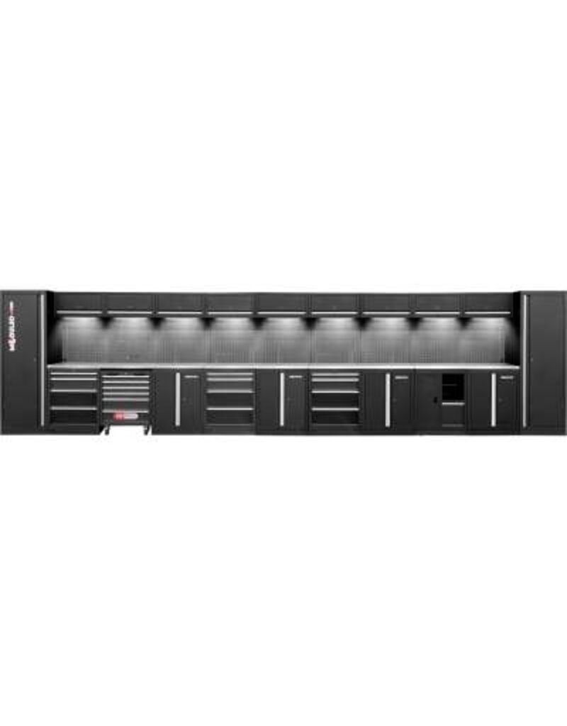 KS TOOLS Werkplaatskastsysteem, recht, 7320 x 500 mm, variant 1 - 866.6310