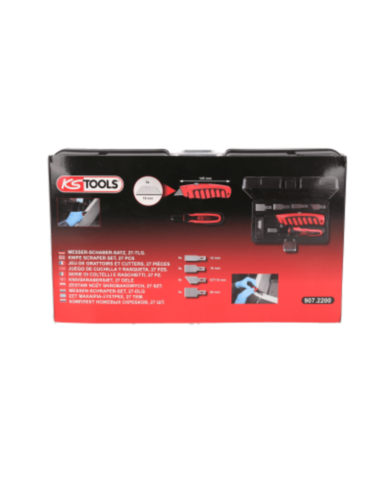 KS TOOLS Messen-schraperset, 27-dlg - 907.2200