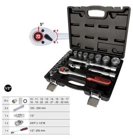 KS TOOLS 1/2" Dopsleutelset, 20-dlg - 911.0620