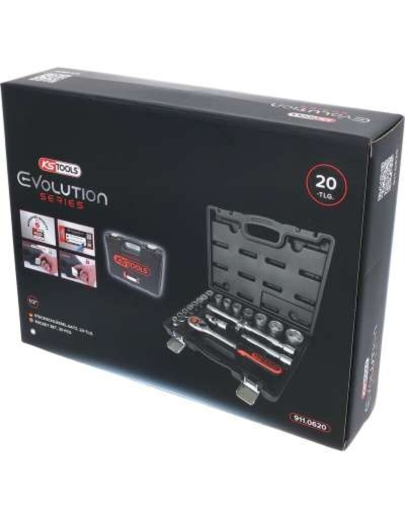 KS TOOLS 1/2" Dopsleutelset, 20-dlg - 911.0620