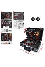 KS TOOLS 1/4"+1/2" universele gereedschapset, 130-dlg - 911.0630