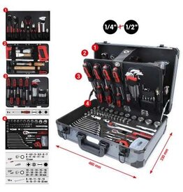 KS TOOLS 1/4" + 1/2" Universele-Gereedschapset, 149-dlg - 911.0649