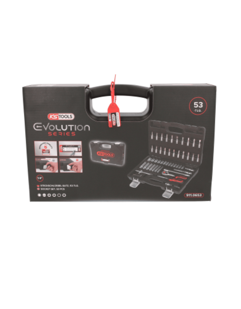 KS TOOLS 1/4" Dopsleutelset, 53-dlg - 911.0653