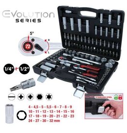 KS TOOLS 1/4"+1/2" Dopsleutelset, 94-dlg - 911.0694