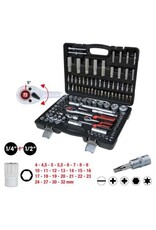 KS TOOLS 1/4"+1/2" Dopsleutelset, 108-dlg - 911.0708