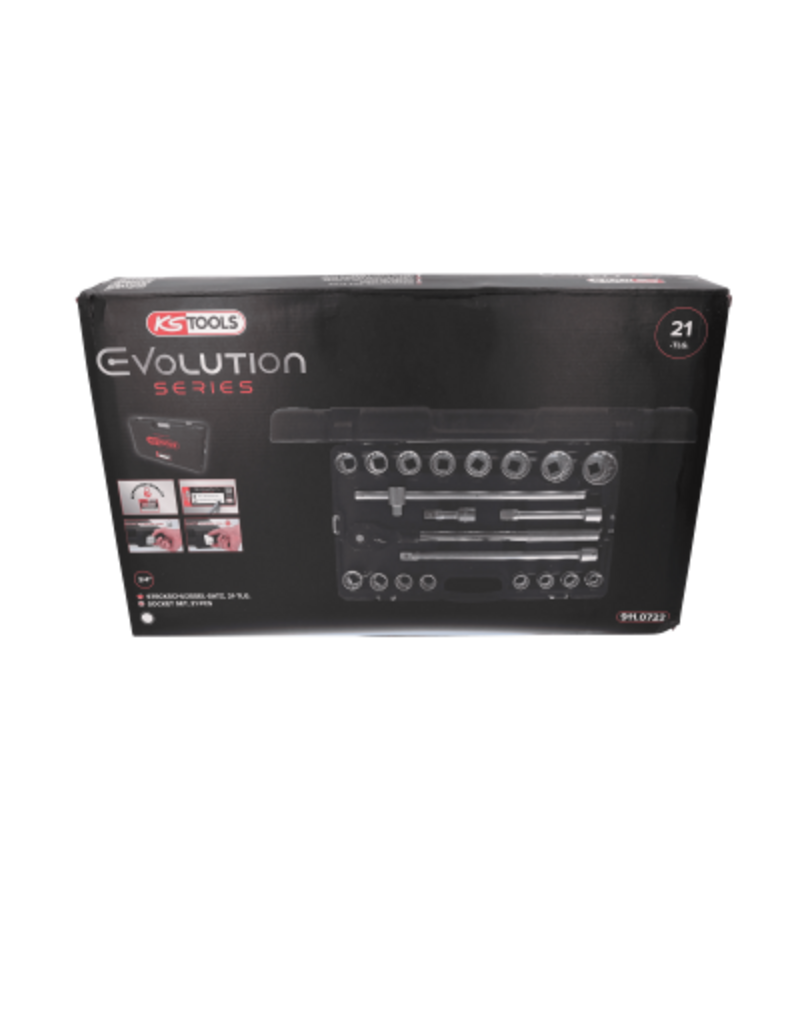 KS TOOLS 3/4" Dopsleutelset, 21-dlg - 911.0722