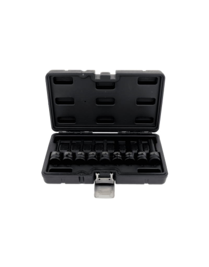 KS TOOLS 1/2" Bit-dopsleutelset RIBE, kracht, lang, 9-dlg - 911.0934