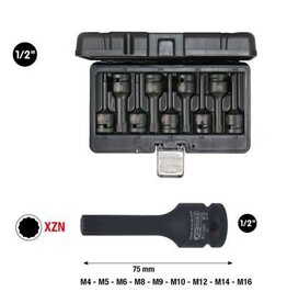 KS TOOLS 1/2" Bit-dopsleutelset XZN, kracht, 9-dlg - 911.0944