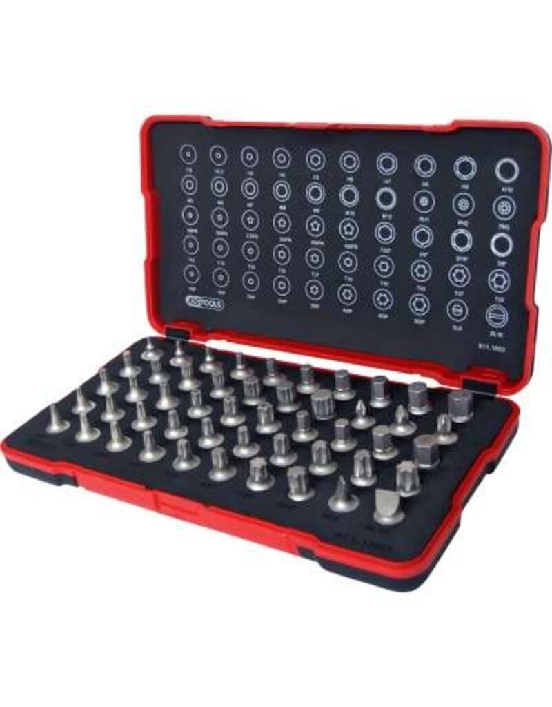KS TOOLS 1/4" bit-dopsleutelset, extra kort, 50-dlg - 911.1850