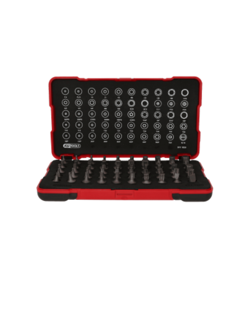 KS TOOLS 1/4" bit-dopsleutelset, extra kort, 50-dlg - 911.1850