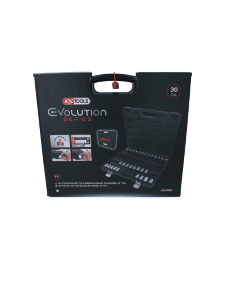 KS TOOLS 1/2" bit-dopset voor inbusbouten, 30-dlg - 911.4510