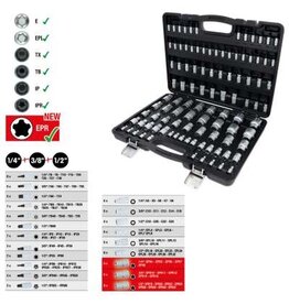 KS TOOLS 1/4"+3/8"+1/2" Torx-Dopsleutelset, 101-dlg - 911.7101
