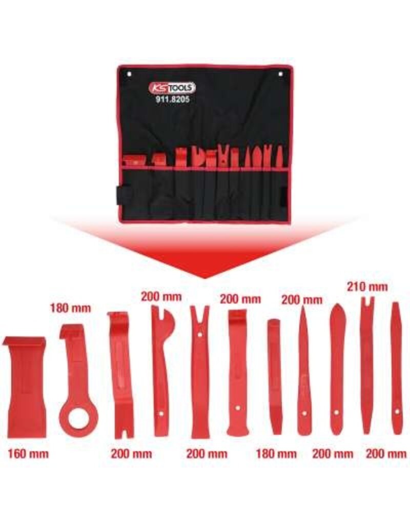 KS TOOLS MASTER Kunststof bekledinghevelset, 11-dlg - 911.8205