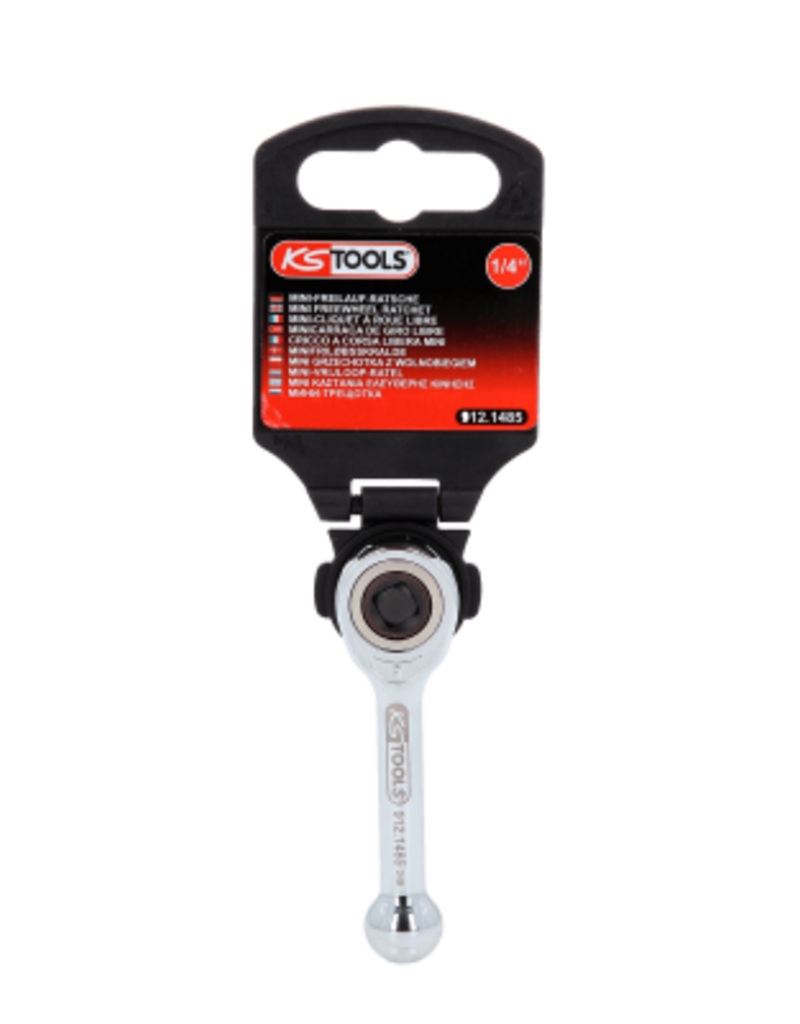 KS TOOLS 1/4" mini-vrijloop-ratel  - 912.1485