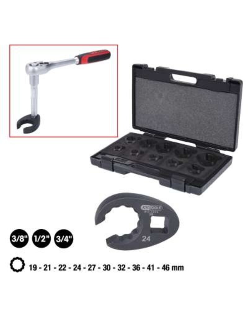 KS TOOLS Leidingsleutelset, 19-46mm, 10-dlg - 913.1300