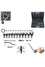 KS TOOLS 3/8" 12-kant-insteek-steeksleutelset met scharnier, 15-dlg, 10 - 22 mm - 913.3835